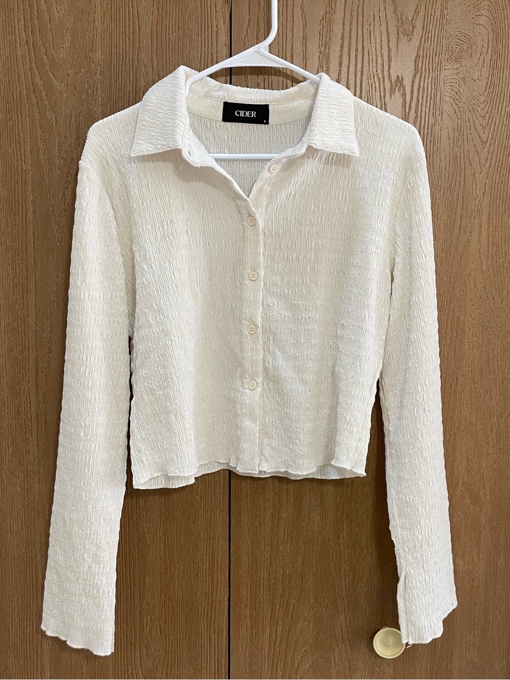 Cider Ivory Textured Button Down